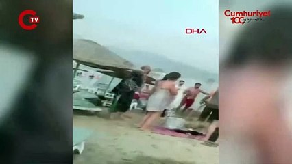 Plajda taciz dayağı