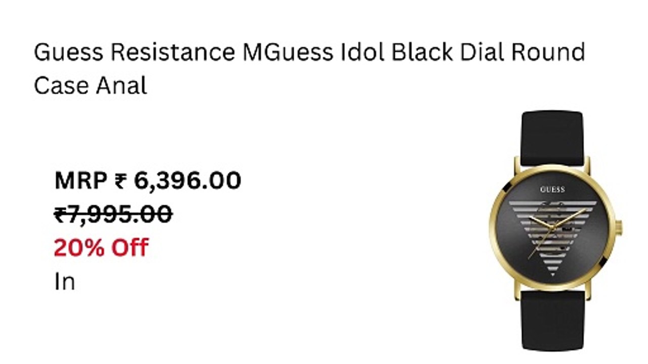 Guess Resistance Men Round Dial Quartz Analog Watch - GW0714G3