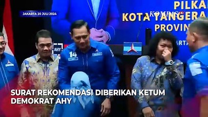 Momen Ketum Demokrat AHY Beri Dukungan keRiza Patria-Marshel untuk Pilkada Tangsel