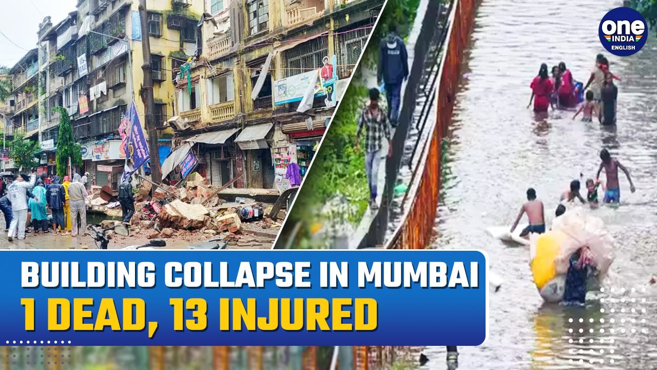 Tragic Mumbai Building Collapse: Woman Dead, 13 Injured After Rubina Manzil Fails During Heavy Rains
