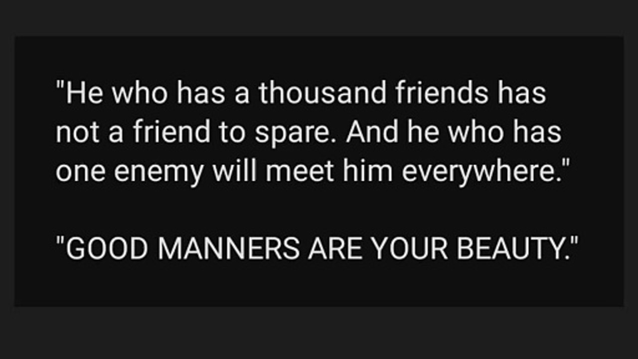 Good manners Qoutes