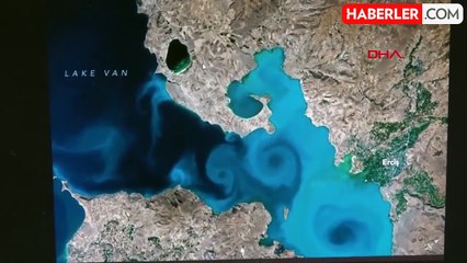 Van Gölü'nde 19 can alan akıntı! Tehlikenin boyutu uzaydan çekilen fotoğrafa da yansımış