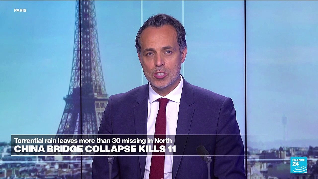 China highway bridge collapse kills eleven following flooding and heavy storms