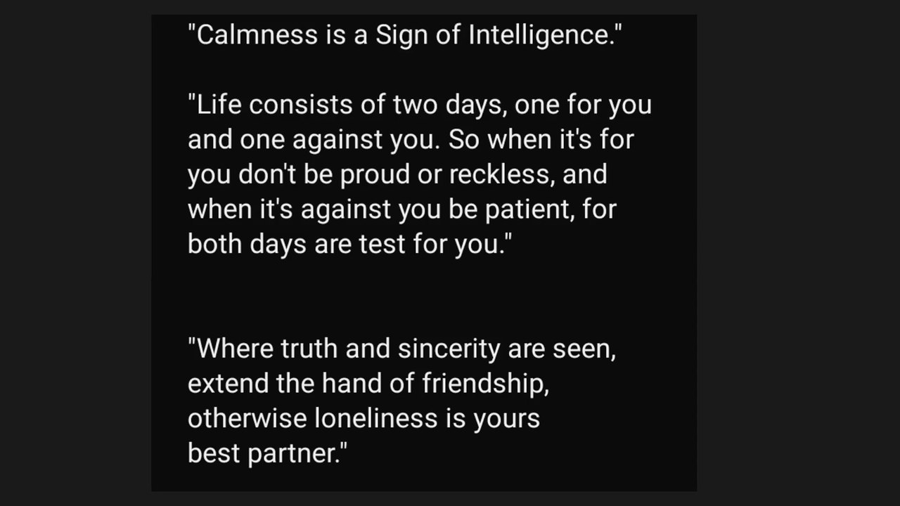 Qoutation on calmness