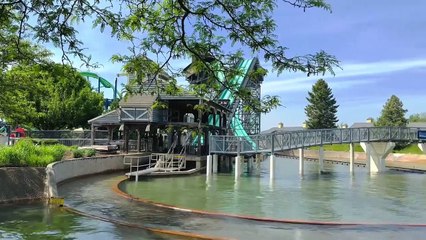 Sights and Sounds of Dorney Park White Water Landing Ride, Allentown, Pennsylvania