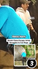 World-Class Escape Artist Struggles to Cut Rope