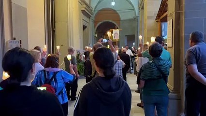 Boccadirio, un momento di preghiera