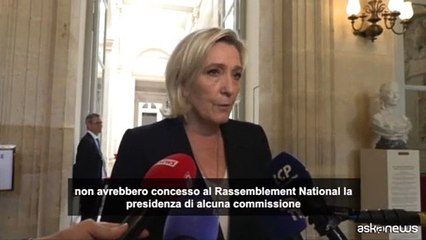 Le Pen: dalla presidenza dell'Assemblea nazionale "decisioni illegittime"