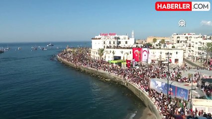 Türk donanmasından KKTC önlerinde 50 gemiyle gövde gösterisi