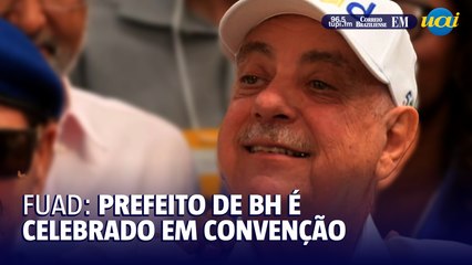 Prefeito de BH, Fuad Noman é celebrado ao chegar a convenção do PSD