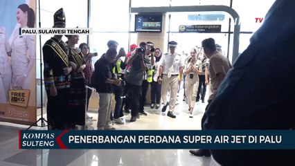 Penerbangan Perdana Super Air Jet di Palu