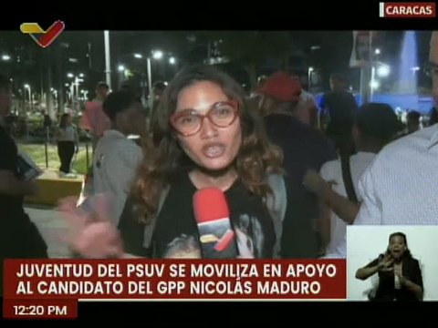 Caracas | Integrantes de la JPSUV se movilizaron en apoyo al candidato Nicolás Maduro