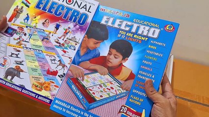 Unboxing and Review of MAHARAJA Educational Electro With 20 Subjects Knowledge Bank Board Game
