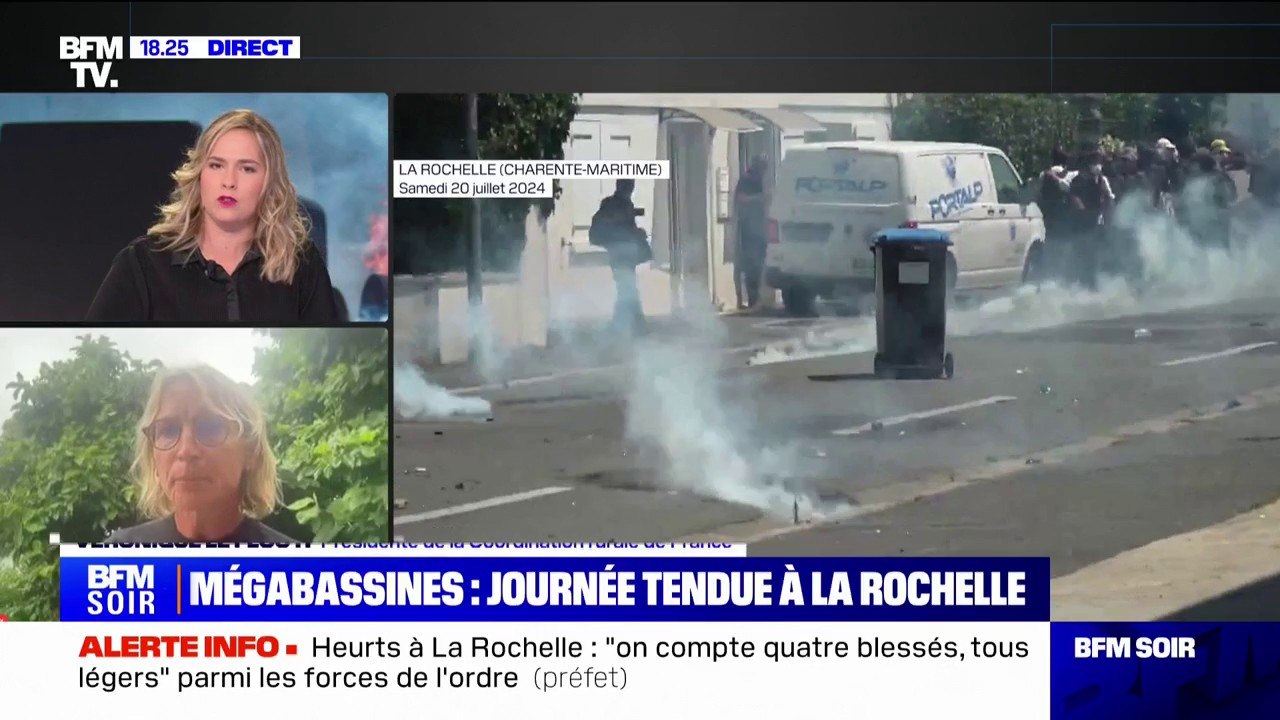 Manifestation anti-mégabassines à La Rochelle: "Ça fait 7 ans qu'ils reviennent (...) et que les dégradations vont en s'empirant", réagit Véronique Le Floc'h (Coordination rurale)