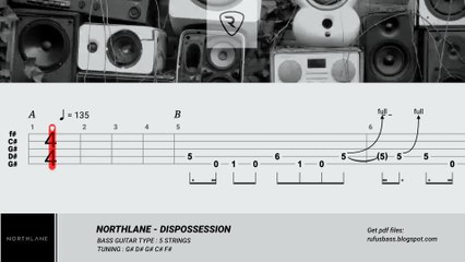 NORTHLANE - DISPOSSESSION [BASS TABS TUTORIAL]