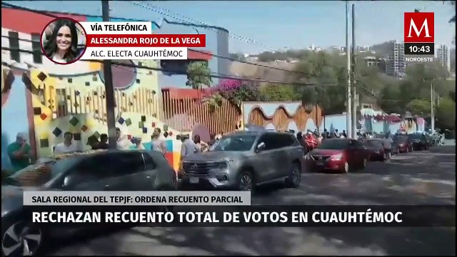 Alessandra Rojo celebra suspensión del recuento total de votos en alcaldía Cuauhtémoc