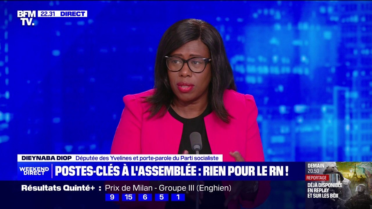 Aucun poste-clé pour le RN à l'Assemblée nationale: "Ils se sont mis dans cette situation tout seuls", déclare Dieynaba Diop (PS-NFP)