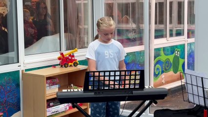 One of the young musicians at Copplestone’s Family Fun Day, video by Alan Quick IMG_7901