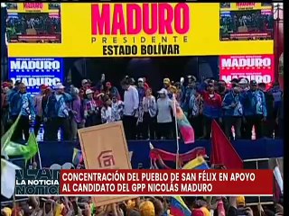 Скачать видео: Pueblo de San Félix recibe con alegría al candidato del GPP Nicolás Maduro