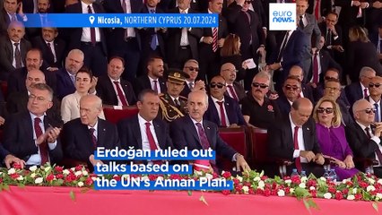 Erdoğan dismisses UN plan for federated Cyprus, reaffirms commitment to two-state peace deal