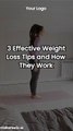 3 Effective Weight Loss Tips and How They Work