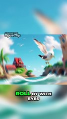 Seagull's Coastal Adventure_ Hunting Fish and Soaring with Joy