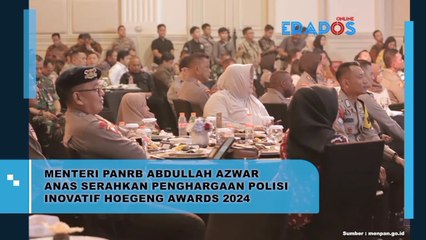 Menteri PANRB Abdullah Azwar Anas Serahkan Penghargaan Polisi Inovatif Hoegeng Awards 2024