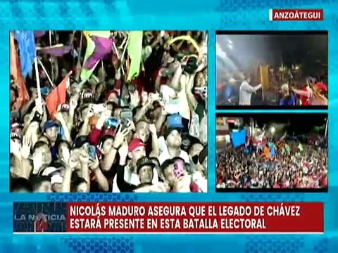 Anzoatiguenses se concentran en apoyo al candidato del Gran Polo Patriótico Nicolás Maduro