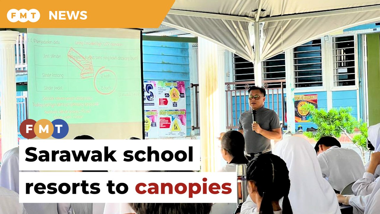 Sarawak school resorts to canopies with building, hall deemed unusable