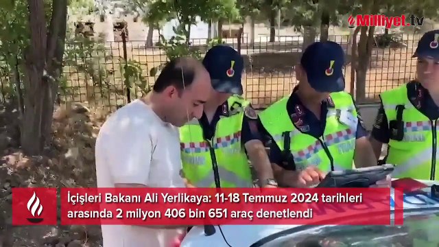 Bakan Yerlikaya:400 bin 980 araca-sürücüye işlem yapıldı