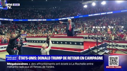 États-Unis: les partisans de Donald Trump sont au rendez-vous pour le retour en campagne de l'ancien président