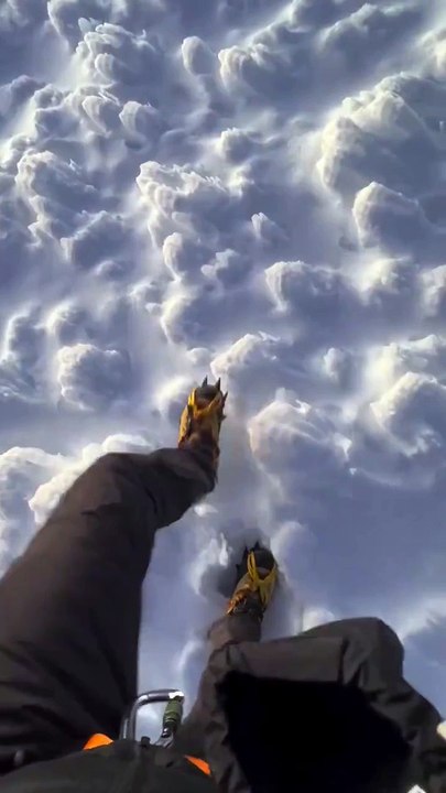 Bro is literally walking on clouds