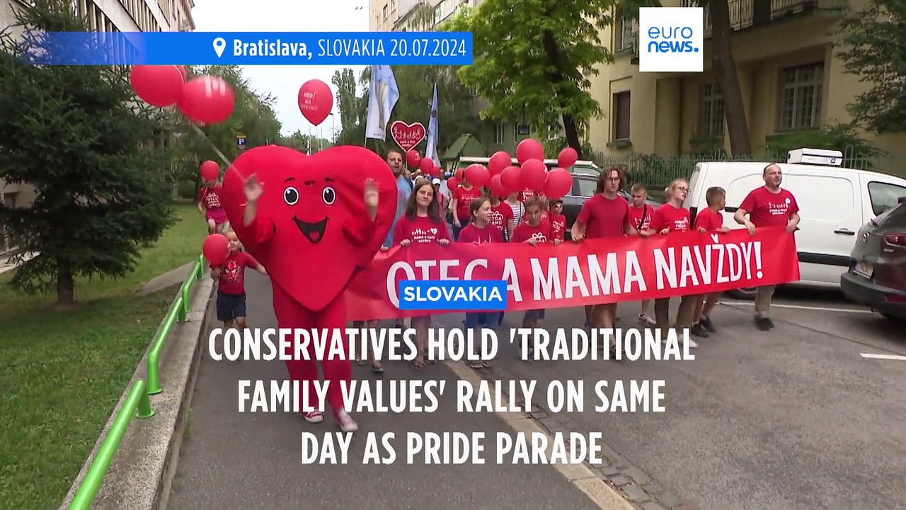 Pride festival in Slovakia sees competition from 'family values' rally