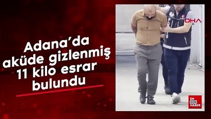 Adana'da aküde gizlenmiş 11 kilo esrar bulundu