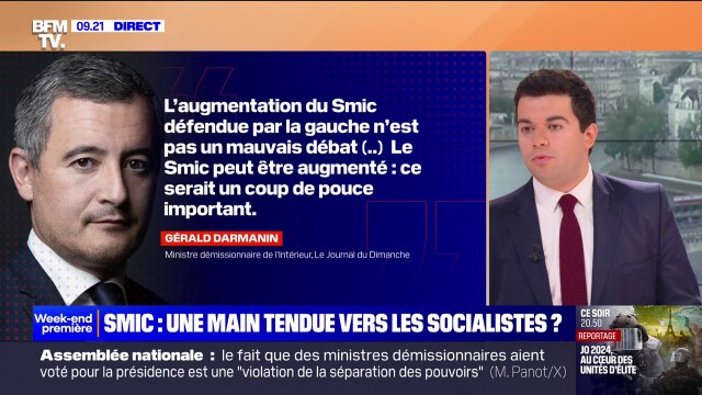 Gérald Darmanin souhaite aider les socialistes à se détacher de La France Insoumise