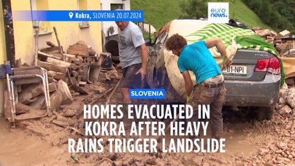 Torrential rain in northern Slovenia triggers landslides