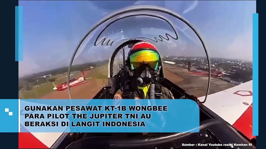 Gunakan Pesawat KT -1B Wongbee Para Pilot The Jupiter TNI AU Bersaksi di Langit Indonesia