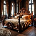 Luxury bed design 2024 .wooden bed