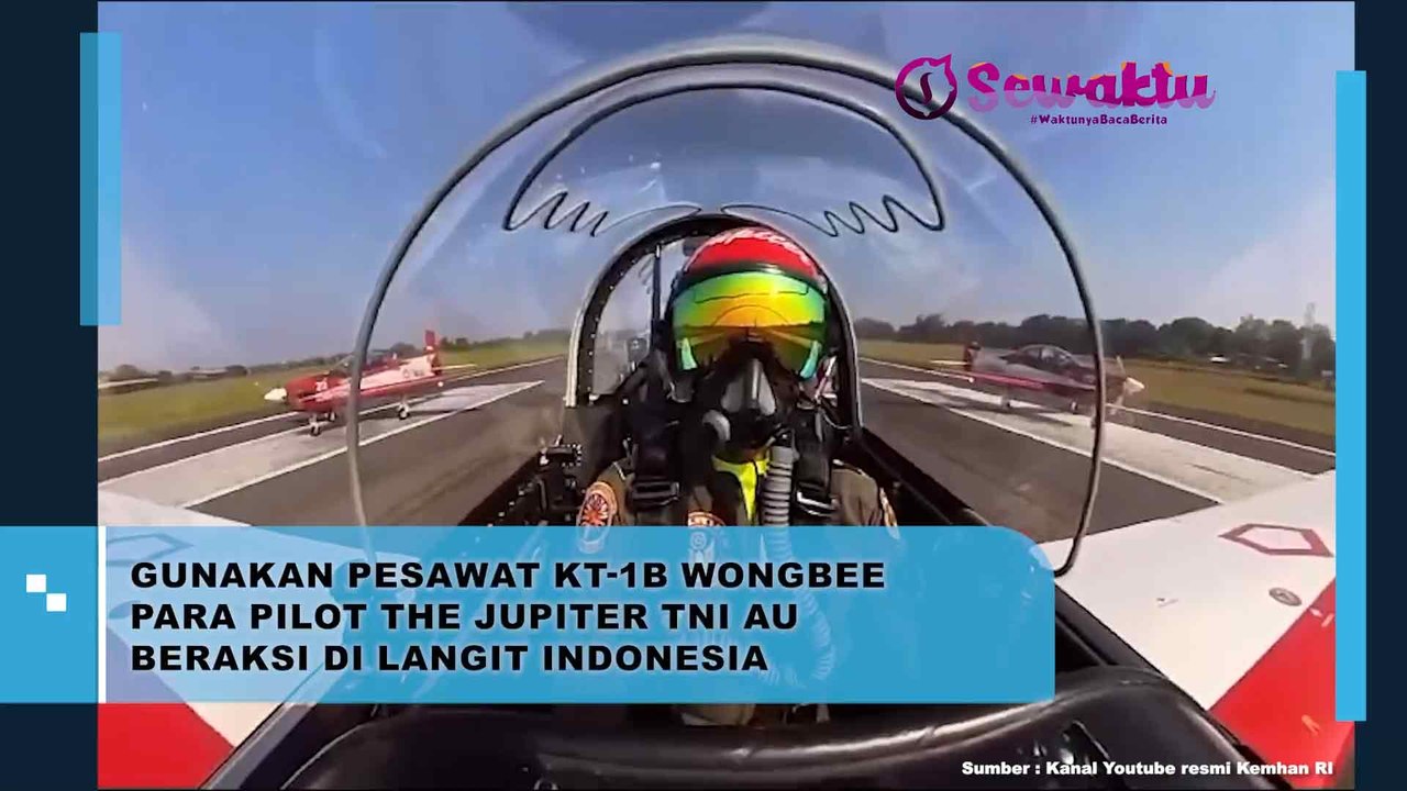 Menggunakan Pesawat KT-1B Wongbee, Para Pilot The Jupiter TNI AU Beraksi di Langit Indonesia