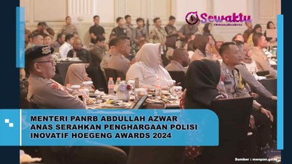 Menteri PANRB Abdullah Azwar Anas Menyerahkan Penghargaan Polisi Inovatif Hoegeng Awards 2024