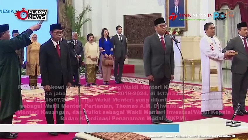 PRESIDEN JOKOWI LANTIK 3 WAKIL MENTERI BARU DI KABINET INDONESIA MAJU