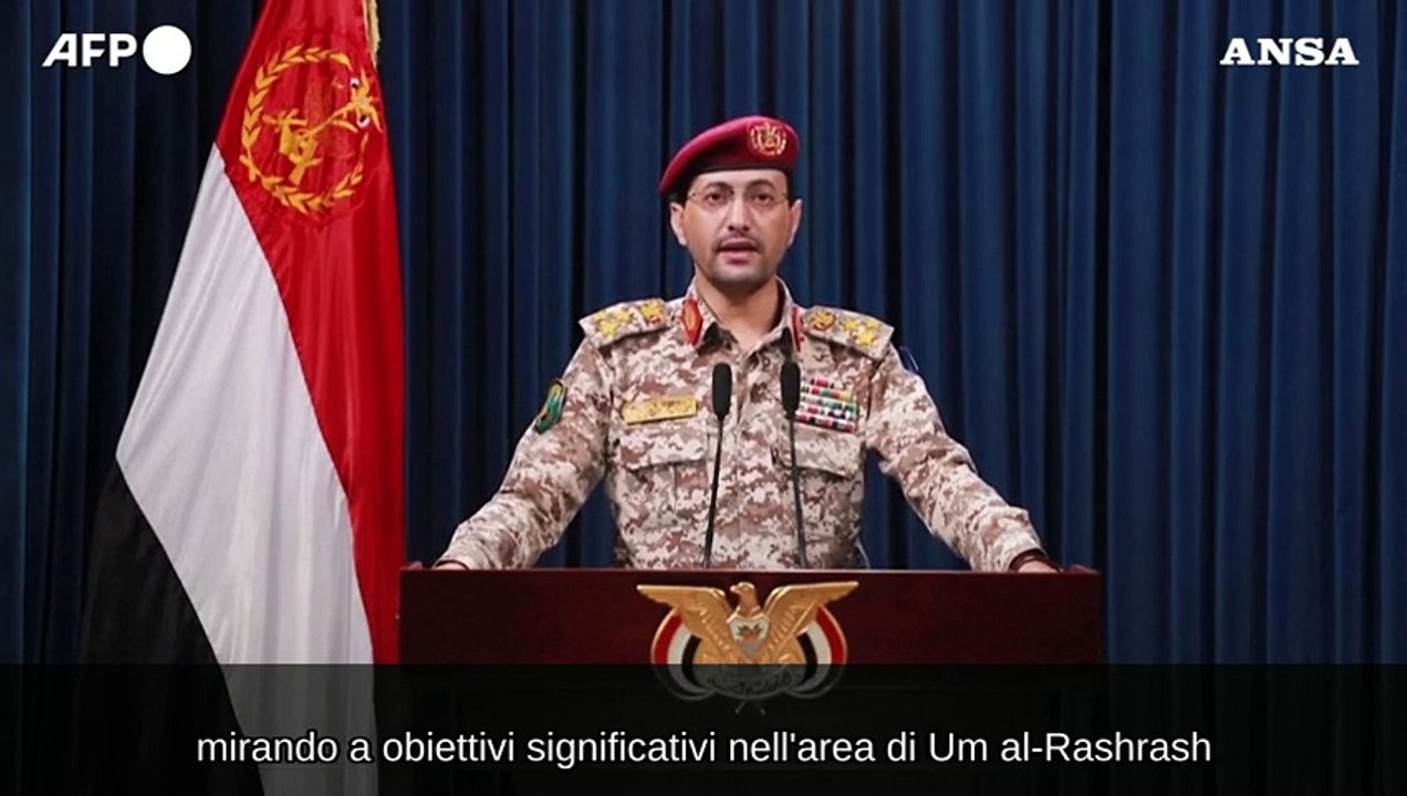 Houthi: "Missili su Eilat e operazione militare contro nave Usa nel Mar Rosso"