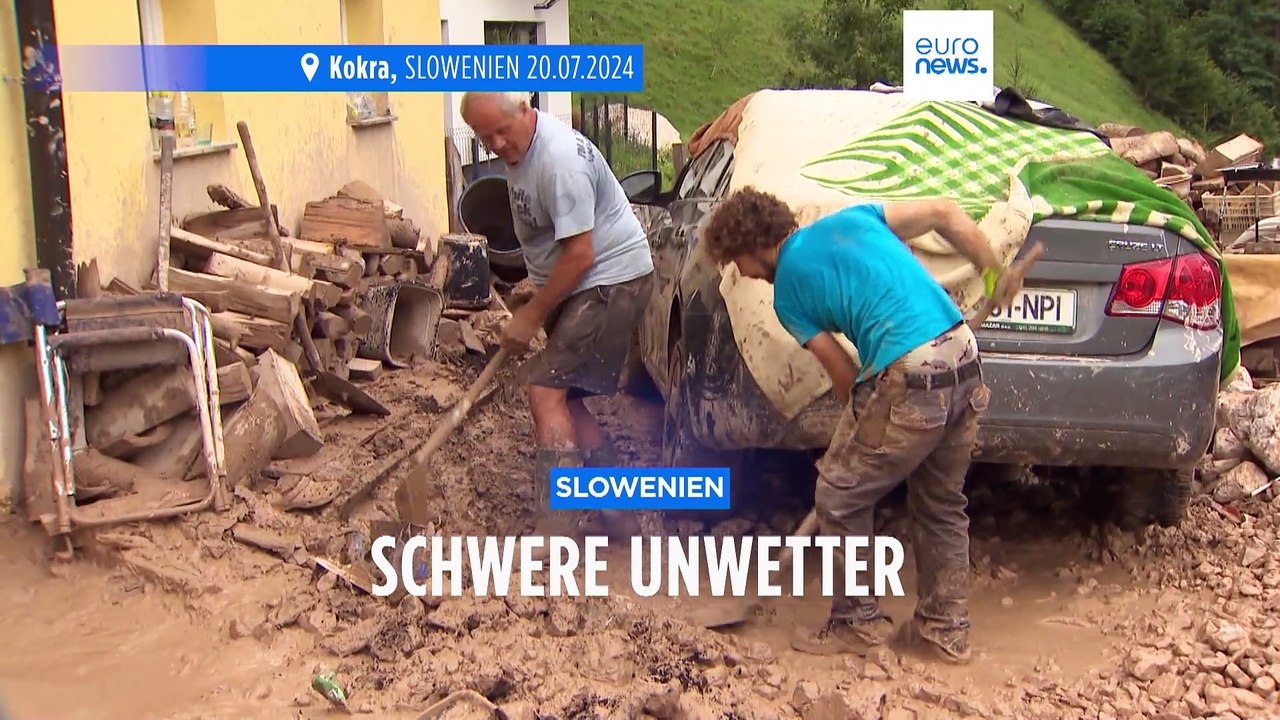 Schwere Unwetter in Slowenien: 10 Häuser nach Murenabgang verschüttet