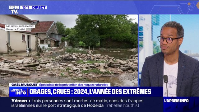 Violents orages: Le réchauffement climatique entraîne des extrêmes , analyse Gaël Musquet, spécialiste de la prévention des risques naturels