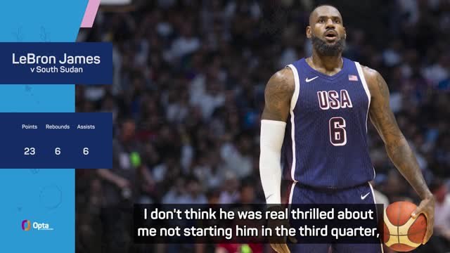 I don't think LeBron was thrilled to be benched in the third quarter - Kerr