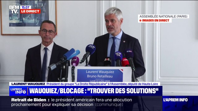 Laurent Wauquiez propose un pacte législatif pour ne pas rester sans rien faire