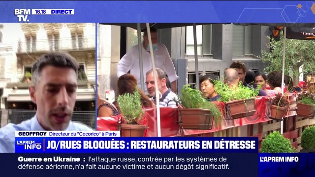 Les pertes sont énormes : Geoffroy, directeur d'un restaurant parisien, déplore les restrictions sécuritaires imposées à Paris pour les JO