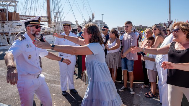 El buque escuela Elcano regresa a Cádiz del viaje previo al embarque de la princesa Leonor
