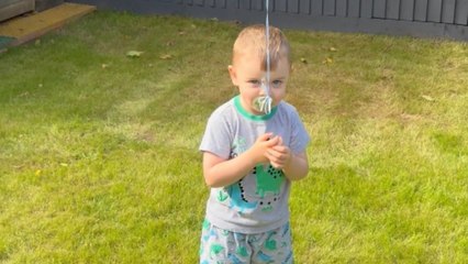 3 y/o boy says goodbye to his dummy in memorable fashion