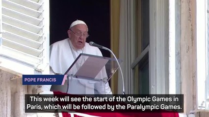Pope hoping Olympics can bring war truces worldwide